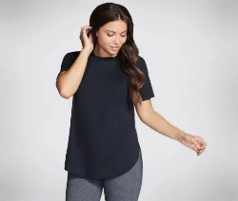 تي شيرت سكيتشرز جو ووك سويفت تونيك نسائي أسود مقاس XS ماص للرطوبة - سكيتشرز - Image 2