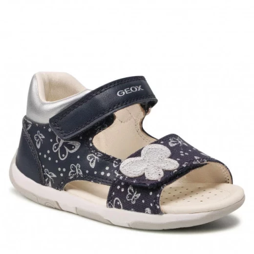 GEOX Tapuz Navy Sneakers for Boys with Perforated Soles, Velcro Closure, and Lightweight Design Size 24 Ideal for Comfort and Breathability - Geox - Image 5