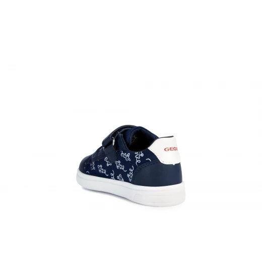 حذاء رياضي Geox BAYB DJROCK Navy للأولاد: حذاء رياضي خفيف الوزن ومريح من القماش، يتميز بتصميم مستوحى من التنس وزخارف حيوانات لطيفة، مقاسات 22. - بَيب - Image 5