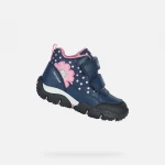 Geox Baltic ABX Baby Girls Waterproof Mountain Boots Navy Fuchsia 23 - Geox