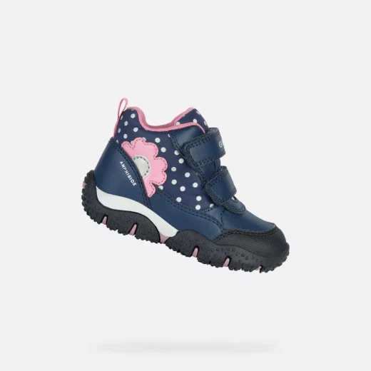 Geox Baltic ABX Baby Girls Waterproof Mountain Boots Navy Fuchsia 23 Geox Baltic ABX Baby Girls Waterproof Mountain Boots Navy Fuchsia 23