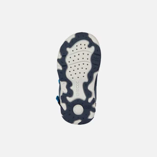 Geox Flaffee Baby Boys Sandals White Navy 26 Open Toe Breathable - Geox - Image 6