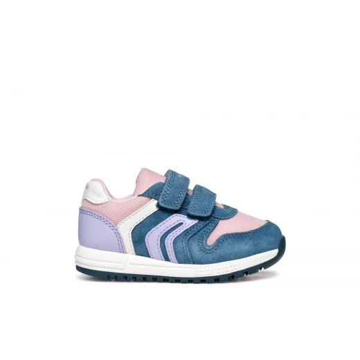 Alben Baby Girls Sneakers Lightweight Breathable Suede Mesh 24 Avio - Geox - Image 2