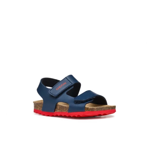 Chalki Baby Boys Sandals Navy 24, Breathable Leatherette Summer Shoes - Geox - Image 12