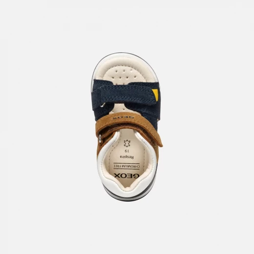 صندل زابيتو للأطفال الأولاد، أزرق بحري، مقاس 24، جلد شمواه وجلد - زابيتو - Image 11