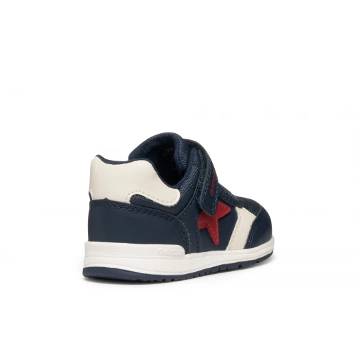 RISHON BABY Navy Lightweight First Steps Sneakers for Baby Boys, Sporty Design with Leather Effect and Nylon Upper, Size 22, Comfortable and Practical for Daily Activities - Geox - Image 5