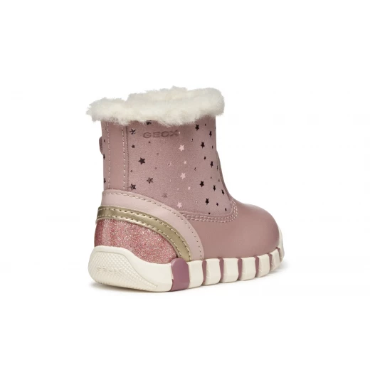 IUPIDOO Baby Girl's First Steps Sneakers ROSE 25 Sporty Style Printed Suede Leather Detailing Comfortable Design Perfect for Toddlers Exploring The World B5658A.0DHBC.C8A2U - Geox - Image 5