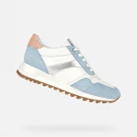 Geox Tabelya Woman's Sneakers White 38 Suede and Nylon Contemporary Running-Shoe Aesthetic Comfortable and Stylish Everyday Wear - Geox