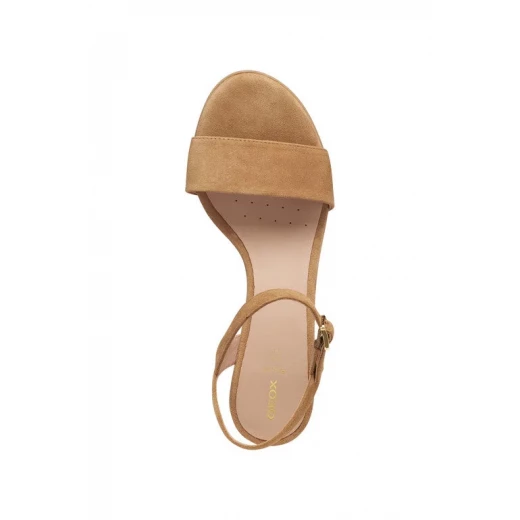 Aurely 50 Women's Suede Sandals Cognac 38 Medium Heel City Wear - Geox - Image 10
