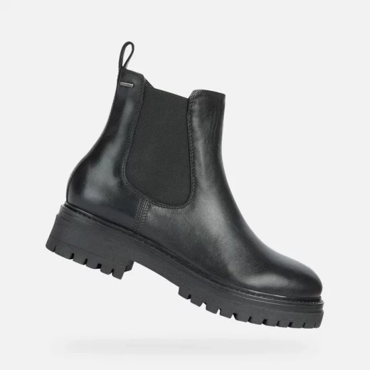 Geox Iridea ABX Women's Waterproof Ankle Boots in Black, Size 39: Breathable, Rain Ready, Urban Style. Easy Slip On and Off Design for Winter Comfort and Contemporary Looks. - Geox - Image 2