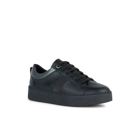 Geox Skyely Woman Black Leather Breathable Shoes Size 41 Featuring Waterproof Membrane and Classic Rubber Sole Design for All Day Comfort and Temperature Regulation - Geox - Image 3