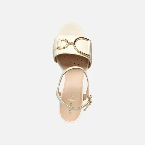Neeraklia 50 Woman Sandals Papyrus Nappa Leather Block Heel Comfortable Design for Long Days Size 41, Breathable and Elegant Style, SKU: D35RNB.000TU.C1122 - Geox - Image 3
