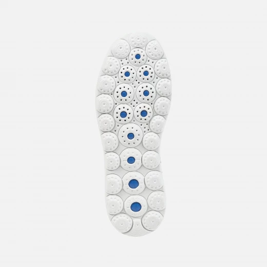 حذاء رياضي نسائي Geox Spherica EC4.1 جلد أبيض مقاس 38 مريح للغاية بتصميم منخفض القطع مع تفاصيل ذهبية على نعل سميك وعالي التقنية للنساء لإطلالة أنيقة في الشارع. - جيوكس - Image 6