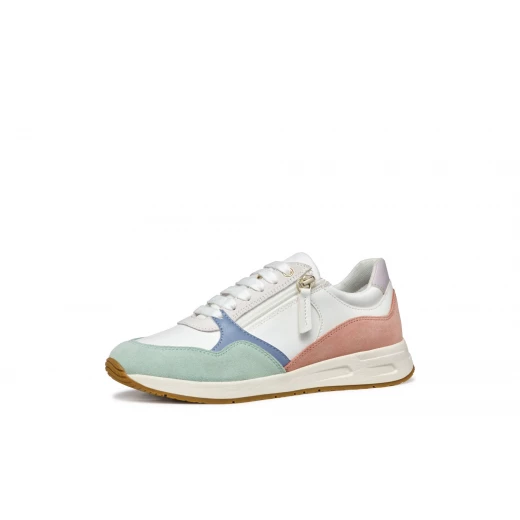 Bulmya Woman Sneakers White Fabric Suede Side Zip Closure 40 - Geox - Image 13