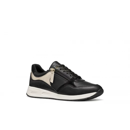 Bulmya Woman Sneakers Black Python Print Effect 37 Casual Sporty - Geox - Image 12