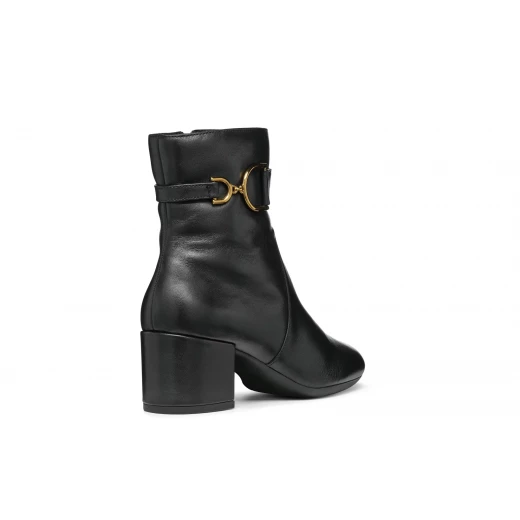 جيوكس إيليانا حذاء كاحل نسائي جلد أسود نابا، يتميز بكعب مريح متوسط الارتفاع، تصميم خفيف الوزن وقابل للتنفس، تفاصيل حزام زخرفي. مقاس 41، أناقة كلاسيكية. - جيوكس - Image 9