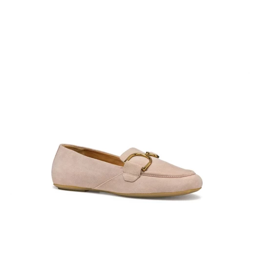Palmaria Woman Suede Loafers Nude 39 City Chic Slip On Shoes - Geox - Image 6