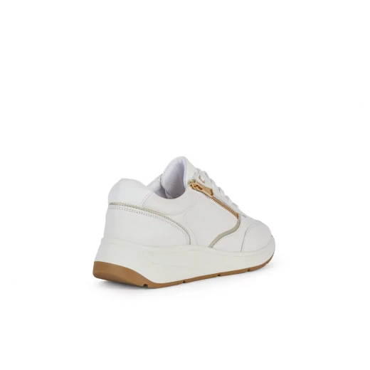 حذاء رياضي كريستيال للمرأة أبيض بسحاب جانبي مقاس 40 خفيف الوزن مسامي الجزء العلوي من جلد النابا مريح تصميم حذاء جري سهل الدخول مناسب للاستخدام اليومي توصيل سريع استبدال سهل - كريستيل - Image 5