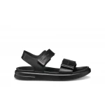صندل نسائي من إكسانز خفيف الوزن وجيد التهوية باللون الأسود، جلد عادي وتفاصيل لؤلؤية، تصميم رياضي، سهل الارتداء، مريح للاستخدام اليومي، مقاس 36 - جيوكس