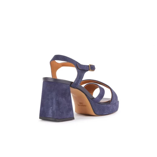 Geox Soledea Woman Retro Platform Sandals Navy Suede Size 36 - Geox - Image 5