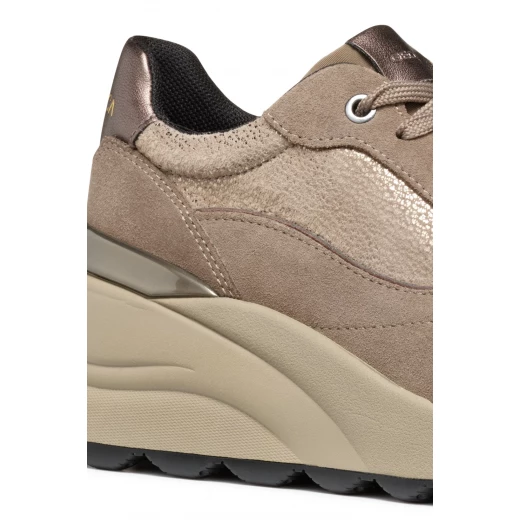 Geox Spherica EC13 Women's Sneakers, Taupe Suede, Exceptional Cushioning and Breathability, Sporty Design, Sizes Available, Fast Delivery - Geox - Image 8