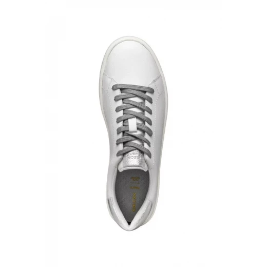 Geox Spherica ECUB-1 Woman's Sneaker White 36 Ultra Breathable Cushioned Everyday Sporty-Chic Coated Leather Pearlescent Material Stylish Comfort Footwear - Geox - Image 9