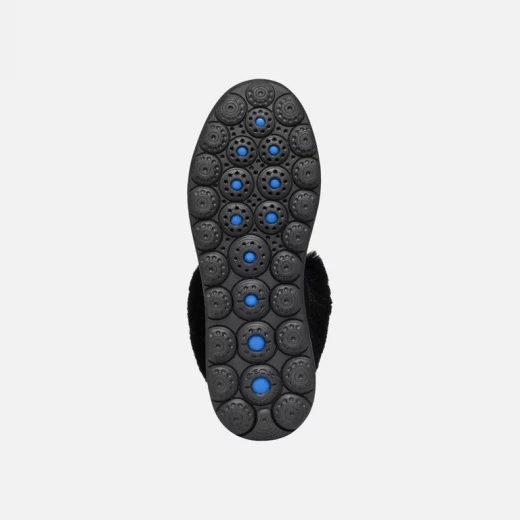 حذاء رياضي نسائي Geox Spherica EC4.1 متوسط ​​الطول، بتصميم مبطن للغاية وقابل للتنفس، الجزء العلوي من جلد النابا الأسود، مقاس 38، مريح للطقس البارد، D46TCA.085BH.C9999 - Image 7