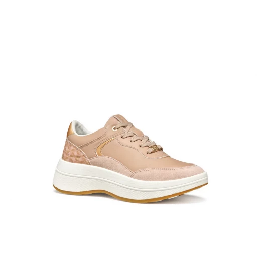 Geox Spherica ECUB-3 Woman Sneakers Dark Skin Tone Size 38 Superior Comfort Breathable Lightweight Design Featuring Leather Effect and Suede Materials Stylish Casual Footwear - Geox - Image 12