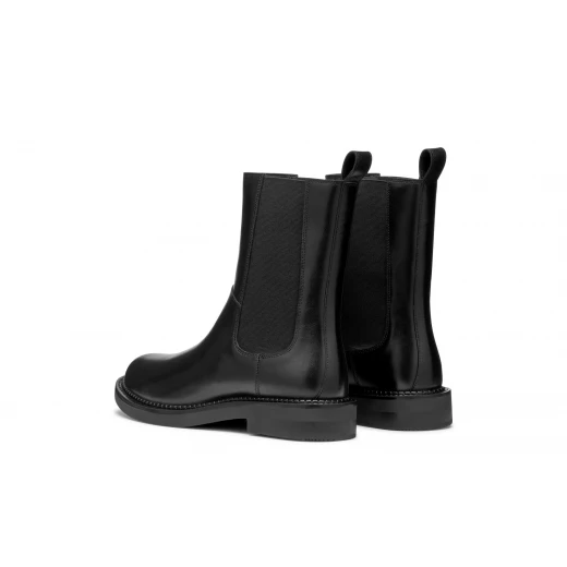 Serilda Woman Ankle Boot Black Leather Breathable Design Elasticated Side Panel Comfortable Urban Style Size 41 Women's Footwear Stylish Daily Wear - Geox - Image 8