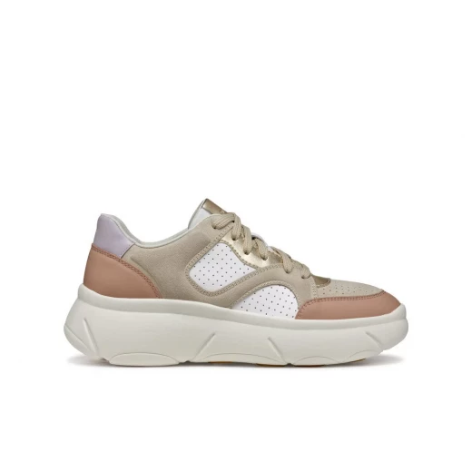 حذاء رياضي نسائي جيوكس نيبولا ٢.٠ إكس لون عاري مقاس ٣٩ تصميم مريح للغاية مسامي نمط رياضي غير رسمي ناعم من جلد الغزال العلوي - جيوكس - Image 11