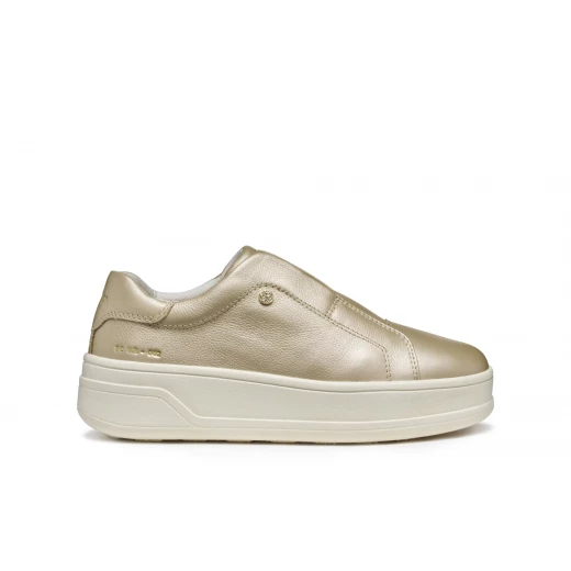 Geox Spherica ECUB-2 Woman's Sneaker in Light Sand: Breathable & Cushioned Flatform Design, Pearlescent Leather, Perfect for Everyday Comfort, Size 41, Ideal for Leisure Activities - Geox - Image 2