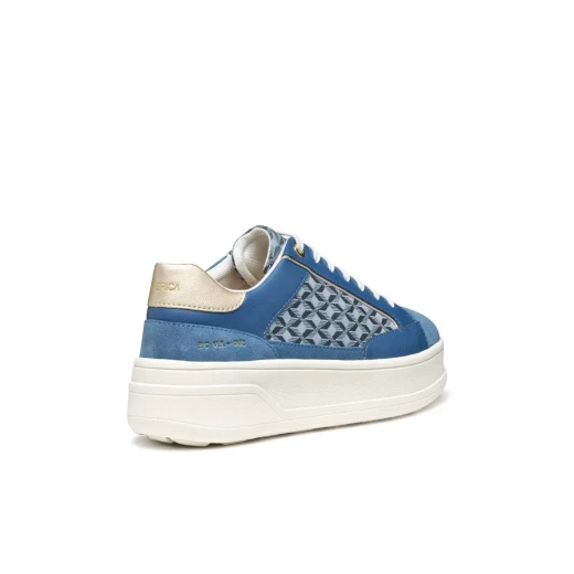 Geox Spherica ECUB-2 Woman Sneaker Embroidered Fabric and Suede Ultra Breathable Everyday Style Cushioning 37 Avio Casual Chic Design Comfortable Footwear for Ladies - Geox - Image 7