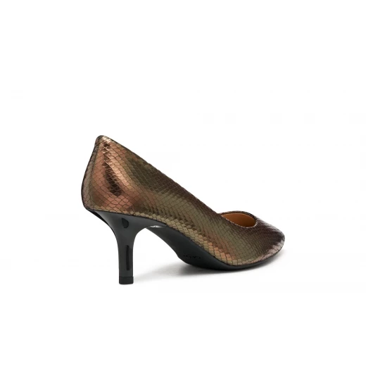 Kleopy Woman Metallic Leather Dark Brown Shoes Size 36: Stylish and Contemporary Design Perfect for City Days, Crafted with Premium Materials for Exceptional Comfort and Refinement - Kleopy - Image 4