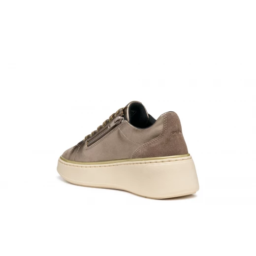 Sunnetty Woman Taupe Sneakers Size 37 Breathable Comfortable Pearlescent Leather Effect Suede Casual Leisuretime Outfits Perfect Fit - Geox - Image 6