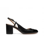 Virnilisa 65 Women's Slingback Shoes with Adjustable Strap and Supple Nappa Leather Upper in Black, Size 40, Offering Timeless Style and Comfort for Women's Footwear - Geox