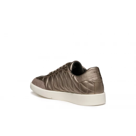 Geox Meleda Woman Sneakers in Sand Color with Suede and Pearlescent Leather Effect Upper, Low Cut Design, Perfect for Everyday Casual Outfits, Size 38 - Geox - Image 5