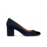 حذاء فيرنيليسا 65 نسائي جلد سويدي كعب عالي كحلي تفاصيل لامعة مقاس 40 - فيرنيليسا