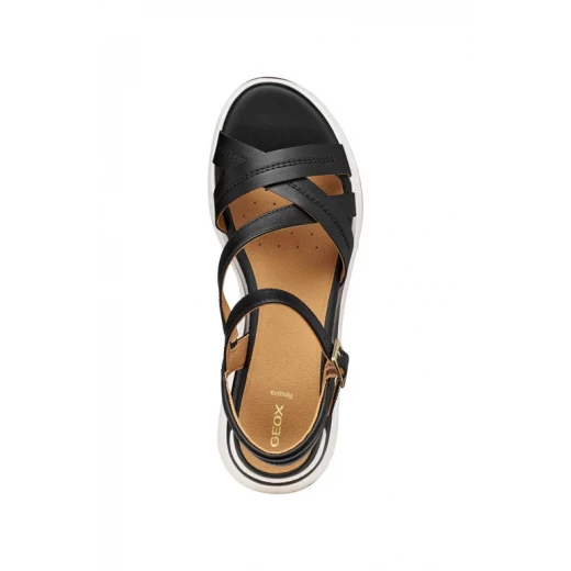 Elowynne Women's Sandals Black Lightweight Breathable Design Pearl Effect Nubuck Leather Effect Upper Size 40 EU Comfortable City Wear D650JA.000BC.C9999 - Geox - Image 10