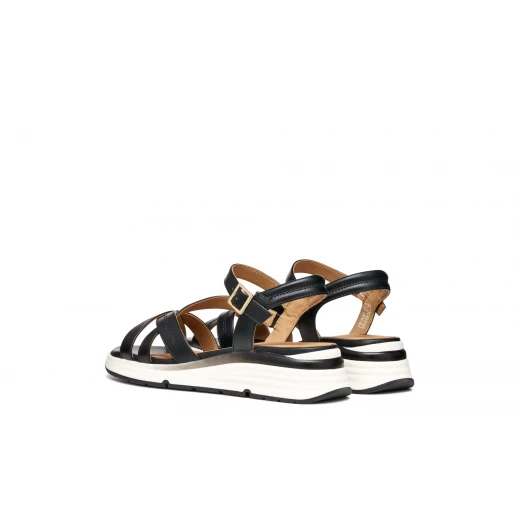 Elowynne Women's Sandals Black Lightweight Breathable Design Pearl Effect Nubuck Leather Effect Upper Size 40 EU Comfortable City Wear D650JA.000BC.C9999 - Geox - Image 9