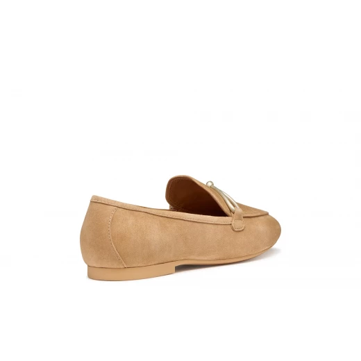 New Palmaria Women's Beige Suede Moccasins Size 41 Contemporary Design Breathable Comfortable Slip On City Outfits Casual Footwear D654JD.00021.C5000 - Image 4