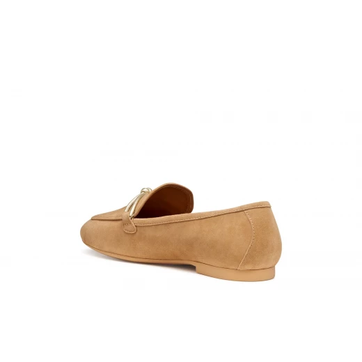 New Palmaria Women's Beige Suede Moccasins Size 41 Contemporary Design Breathable Comfortable Slip On City Outfits Casual Footwear D654JD.00021.C5000 - Image 5