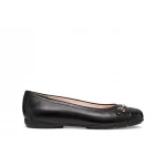 حذاء باليرينا نسائي من أنيتاه باللون الأسود، مصنوع من جلد نابا الناعم. تصميم حضري بسيط وأنيق، مقاس 39. مريح وقابل للتنفس. D657NA.000TU.C9999 - جيوكس