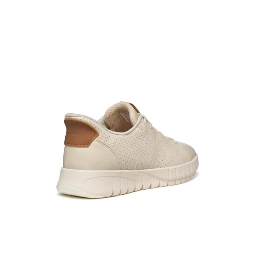 Geox Flextride Plus Woman Sneakers Papyrus 37 Lightweight Breathable Coated Leather Easy Slip On Sporty Casual Shoes D657SC.09BBC.C1056 - Geox - Image 5