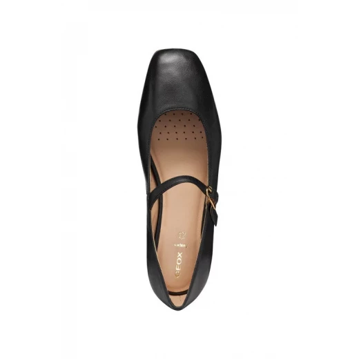 Marsilea Woman Ballerina Flats in Black Nappa Leather with Strap Size 38 Comfortable Everyday Urban Style Shoes for Women - Image 6
