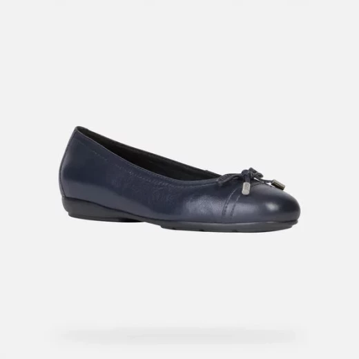 Geox Annyta Women's Navy Leather Flats Size 37, Premium Quality, Comfortable Design, Perfect for Everyday Wear, Fast Shipping, Easy Exchange - Geox - Image 4