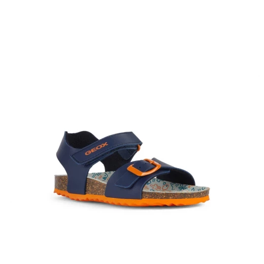 Geox Ghita Boy Navy Anatomic Sandals for Boys Size 38 Comfortable Leather Effect Material Casual Design Easy Entry Perfect for Everyday Wear Fast Delivery and Easy Exchange - Ghita boy - Image 3