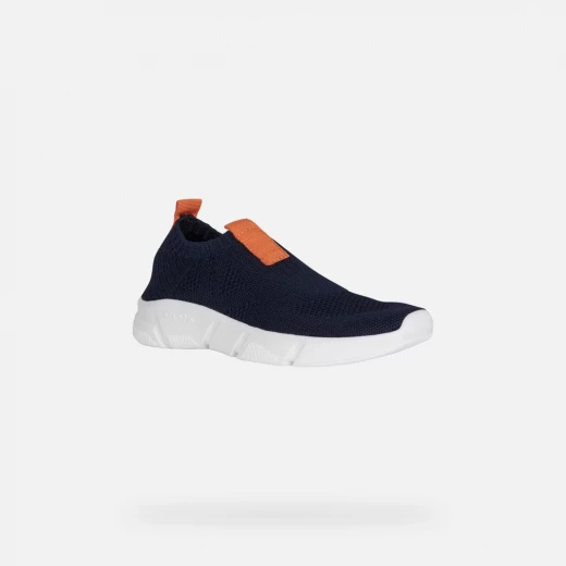 ARIL Boy's Navy Sneakers Size 30 Lightweight Breathable Knitted Fabric Sporty Design Easy On and Off Comfortable for Active Boys Modern Contemporary Style Versatile Footwear - Image 11