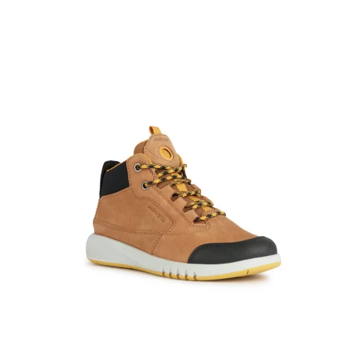 Geox Aeranter Boy ABX Waterproof Brown Boots for Boys Size 35 Amphibiox Technology Breathable Warm Lining Outdoor Activity Shoes for Kids - Aeranter - Image 3