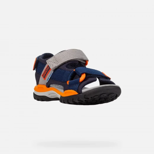 Geox Borealis Boy's Navy Sandals Size 36 Breathable Summer Footwear with Mesh and Leather Effect Material Perfect for City Strolling and Holiday Adventures Suitable for Boys - Geox - Image 7