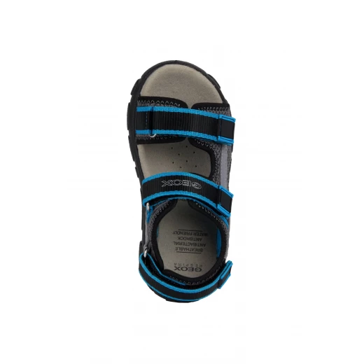 Geox Strada Boy's Water Friendly Sandals Grey Size 30 Adjustable Summer Footwear for Boys Mesh and Leather Effect Materials - Geox - Image 7